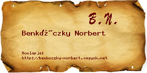 Benkóczky Norbert névjegykártya